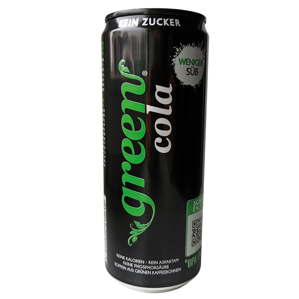 Green Cola 100% Geschmack - ohne Zusatzstoffe und aspartamfrei