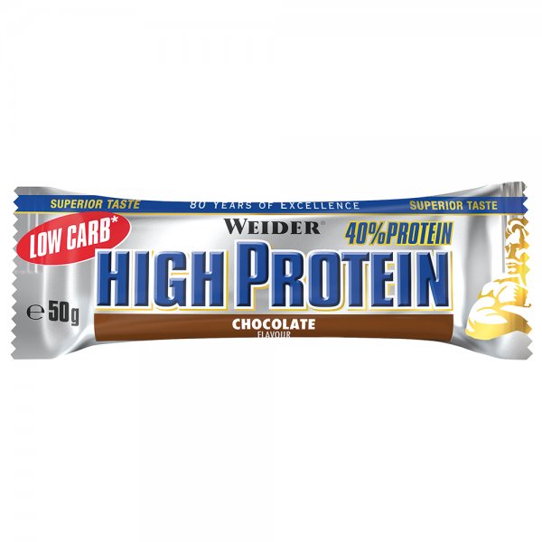 WEIDER® 40% Low Carb* High Protein Bar 50g Chocolate