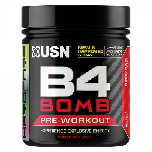 USN B4 Bomb Pre-Workout Powder 180g Dose Cherry Punch
