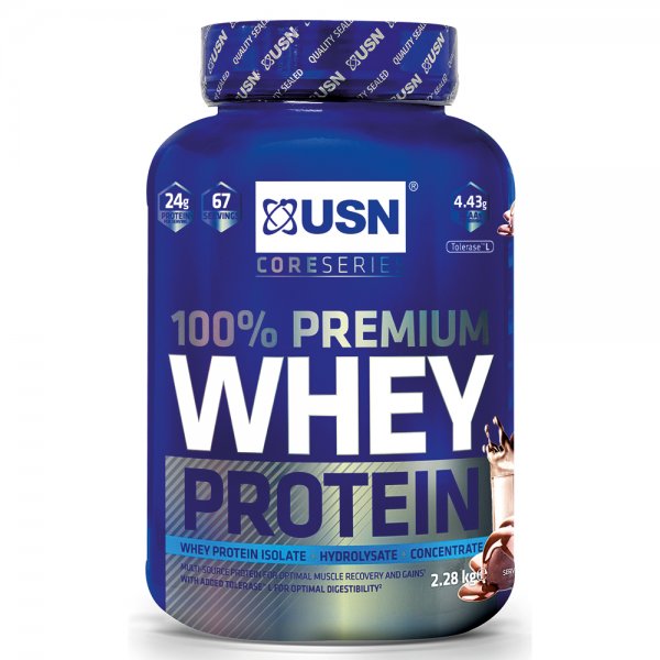 USN 100% Premium Whey Protein Chocolate 2,28 kg Dose