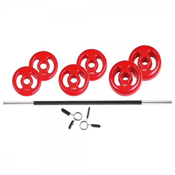 Power Disc V Grip Set A, 18,5 kg, Rot